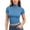 AC03-Blue, variant on Womens Fashion Mock Turtle Neck Short Cap Sleeve Shirts Slim Fit Dressy Casual Tight Crop Tops Y2K 2026 Summer Light Blue 2XL