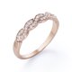 thumbnail image 3 of JeenMata Alianza de Boda con Diseño Infinito de Canal Pavé de Corte Redondo de 0,25 Quilates en Baño de Oro Rosa de 18 K sobre Plata, 3 of 5