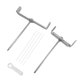 thumbnail image 1 of 2 soportes de extensión para bajantes, soporte para canalones, ajustables, con estaca, de fácil instalación, de hierro premium para exteriores, resistentes. Estaca de tierra de 15 cm, 1 of 9