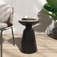 thumbnail image 5 of DIANJIE Modern Metal Pedestal End Table for Outdoor Spaces, 5 of 18