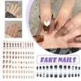thumbnail image 1 of PFDDRW Fake Nails French Style Wear Nails Long Diamond-Bow Fashionable Whitening-, 1 of 8