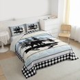 thumbnail image 3 of Castle Fairy Woodland Wildlife Bear 3 Pieces Queen Comforter Set for Female Men Women,Rustic Cabin Cottage Ultra Soft Bedding Sets,Geometric Plaid Grid Bedding Comforter Set Breathable, 3 of 8