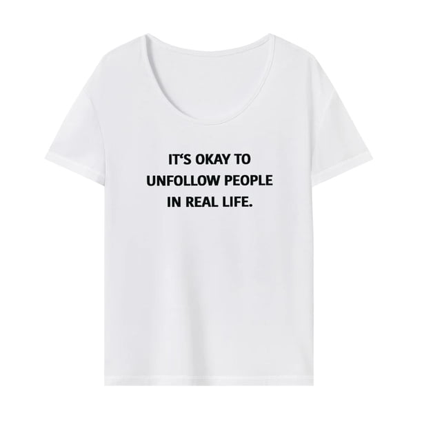 Camiseta para mujer básica camiseta suave cuello redondo para uso diario mochilero playa L