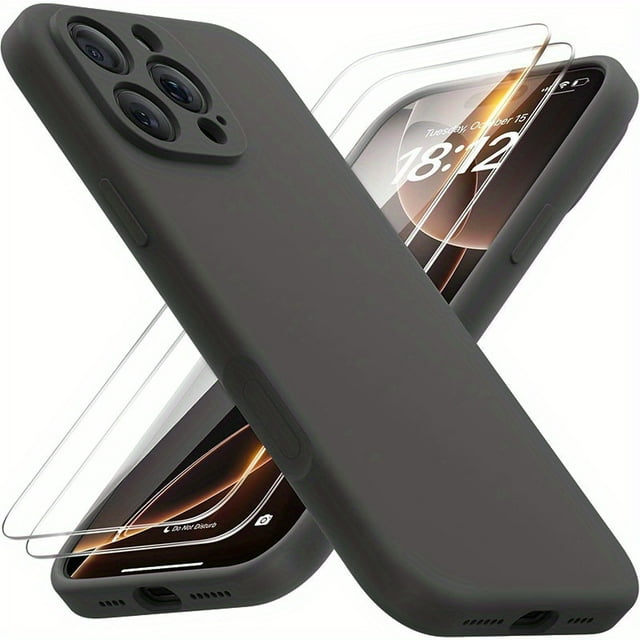 CUITING 3pcs (1 Phone Cover + 2 Clear Screen Protectors) Liquid Magnetic Phone Case Compatible with iPhone 17 16 15 14 13 12 11 and Their Series Models. iPhone 17 Phone Case. Phone