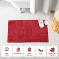 thumbnail image 6 of Superior Non-Slip Washable Bath Rug Set, 20" x 30", 24" x 36", Burgundy, 6 of 13