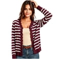 thumbnail image 2 of Cardigan Sweaters For Women V-Neck Long Sleeve Casual Fashion Knitted Button Cardigan Sweaters Tops, 2 of 8