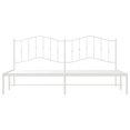 thumbnail image 3 of vidaXL Metal Bed Frame with Headboard White 193x203 cm, 3 of 5