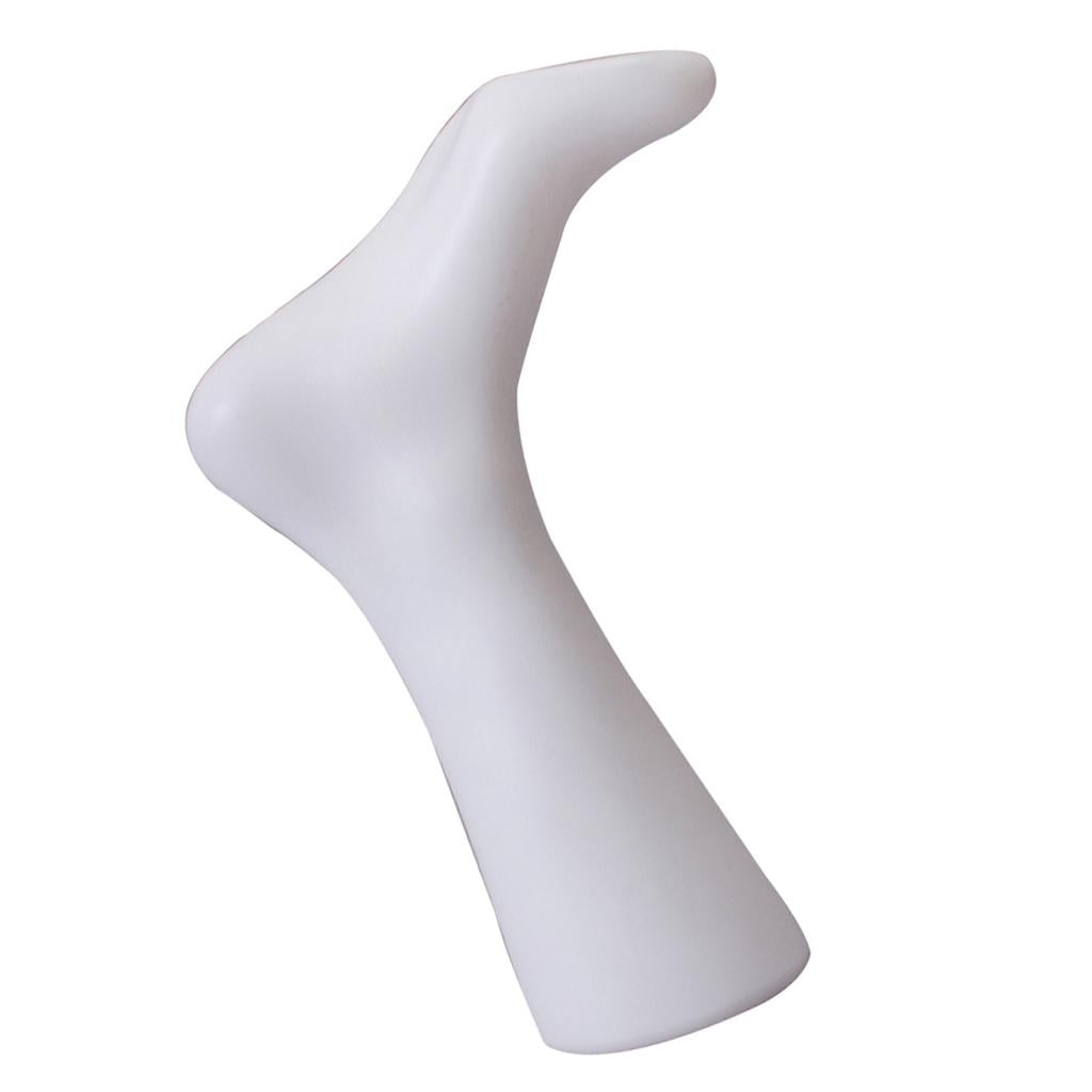 Dualoai Set of Adult Foot Plastic Mannequin For Sock Sox Display Male & Female White as