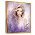 thumbnail image 2 of Designart "Portrait Of The Lavender-Fashioned Woman" Fashion Woman Floater Framed Wall Art Prints, 2 of 5
