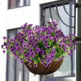 12 Bundles Artificial Flowers for Outdoors Realistic UV Resistant