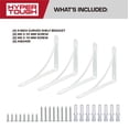 thumbnail image 3 of Hyper Tough 9" X 6.5" Curved Shelf Bracket, White, 4-Pack, 3 of 8