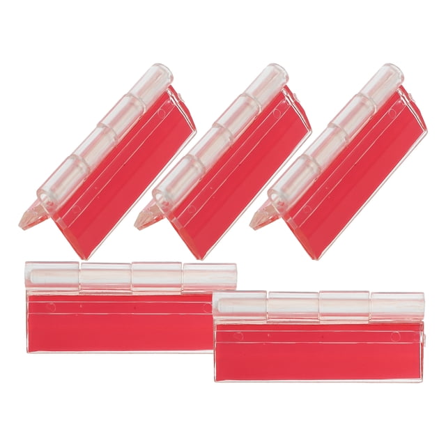 HEALEEP 5pcs Self Adhesive Folding Hinges Transparent Acrylic Mini Hinges For Diy Boxes And Sturdy Design Easy To Use
