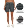 thumbnail image 4 of Little Donkey Andy Womens Lightweight Quilted Puffer Shorts Winter Warm Outdoor Hiking Running Grey M, 4 of 6