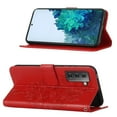 thumbnail image 4 of Decase Samsung S21 Case, Butterfly Patterned Wallet Case, Magnetic Folio Faux Leather with Wrist Strap Credit Card Holder Slots Kickstand Protective Cover For Samsung Galaxy S21, Red, 4 of 10