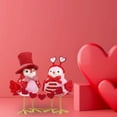 thumbnail image 6 of 2PCS Valentine’s Day Bird Figurines - Love Birds Decor for Home, Tabletop Shelf Decorations, Cute Valentine’s Day Décor, Mantel and Tiered Tray Standing Figurines, Romantic Novelty Gift, 6 of 7