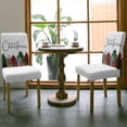 thumbnail image 3 of Christmas Dining Chair Slipcover, Poinsettia Leaves Winter Snowflake Red Chair Protector Stretch Parsons Chair Covers for Dining Room, Restaurant, Kitchen, Party, Set of 6, 3 of 5