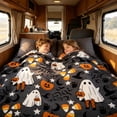 thumbnail image 5 of Halloween Throw Blanket 39x27in Fleece Flannel Couch Cover, Soft Plush Blanket for Sofa Bed Office, Warm Cozy Halloween Decorations Gift by OVFUIZ, 5 of 9