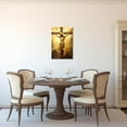 thumbnail image 3 of ZHONGYUTONG Jesus Canvas Wall Art God on the Cross Pictures Prints Christian Spiritual Poster Artwork Home Decor for Office Prayer Room Framed (28.00" x 42.00"), 3 of 6