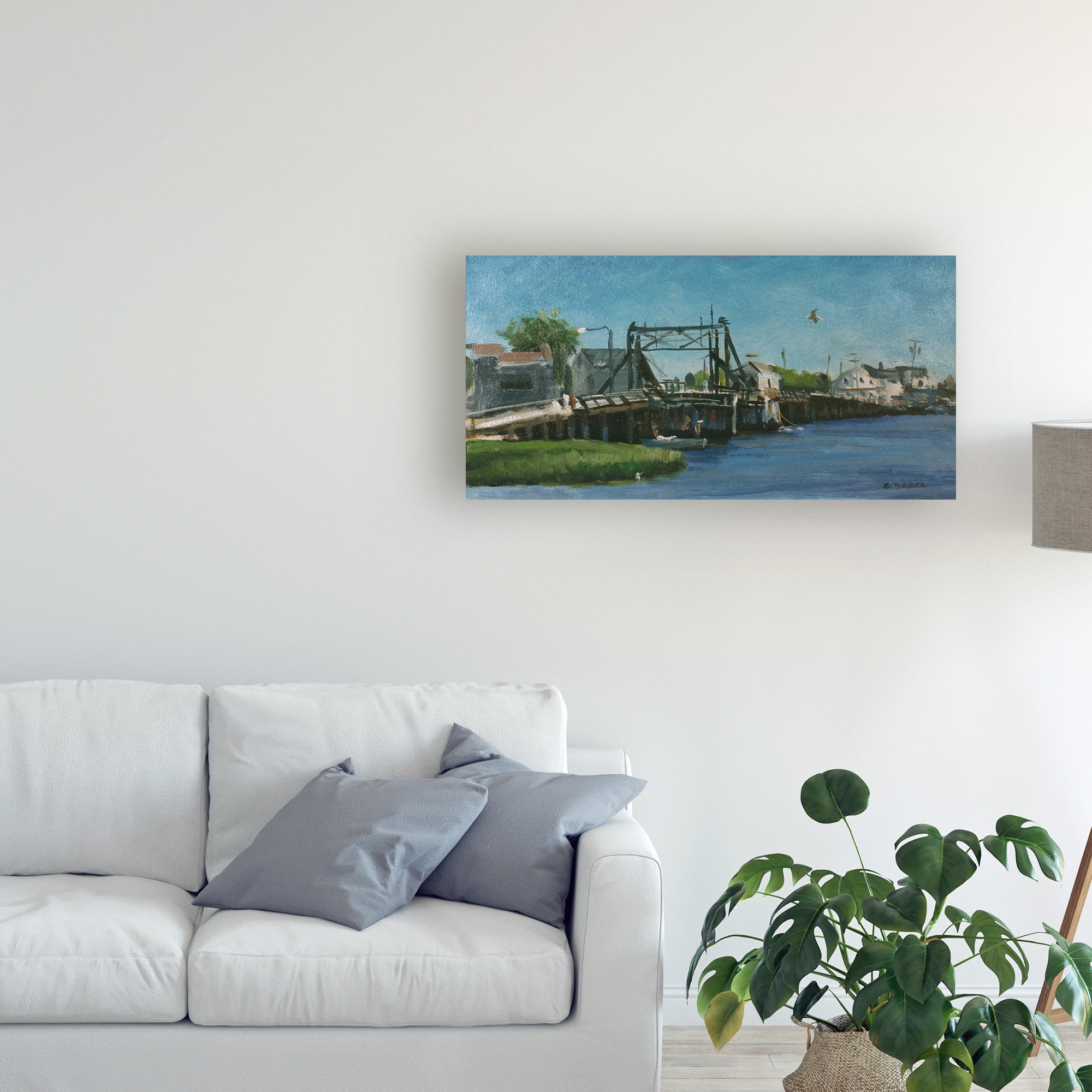 Trademark Fine Art 'Manasquan Bridge' Canvas Art by Michael Budden