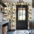 thumbnail image 6 of Peel and Stick Wallpaper Contact Paper Botanical Floral Yellow Black Grey Leaves Flowers Self Adhesive and Removable 17.7in x 118in, 6 of 8