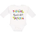 thumbnail image 3 of Inktastic Nanas Girl Bright Flowers Girls Long Sleeve Baby Bodysuit, 3 of 5