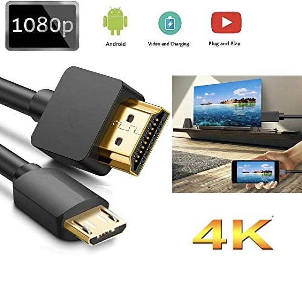 HDMI to Micro USB Cable, 1.5M/ 5ft Micro USB to Hdmi Cable Adapter Male  Data Charging Cord Converter Connector Cable by Guoxu