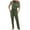 Army Green, variant on aidice Jumpsuits for Women Summer Off-Shoulder Short Sleeve Drawstring Waisted Comfy Fitting Pants Rompers