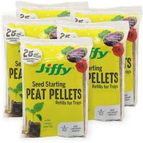 Jiffy Seed Starting 42mm Peat Pellet Refills - 5 Pack, 125 Pellets Total