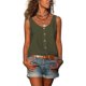 thumbnail image 1 of Blusa sin mangas con botones Camiseta sin mangas con botones simples y holgadas informales de un solo pecho, 1 of 6