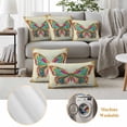 thumbnail image 6 of Pack of 2 Outdoor Pillow Covers 18x18 Inch Waterproof Vintage Butterfly Throw Pillow Covers,Decorative Couch Pillow Shams Protectors Retro Colorful Butterfly Patio Garden Pillowcases Cushion Covers, 6 of 8