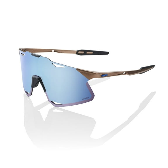 100 Percent HYPERCRAFT Sunglasses with Matte Copper Chromium HiPER Blue Multilayer Mirror Lens, Sport and Cycling Eyewear