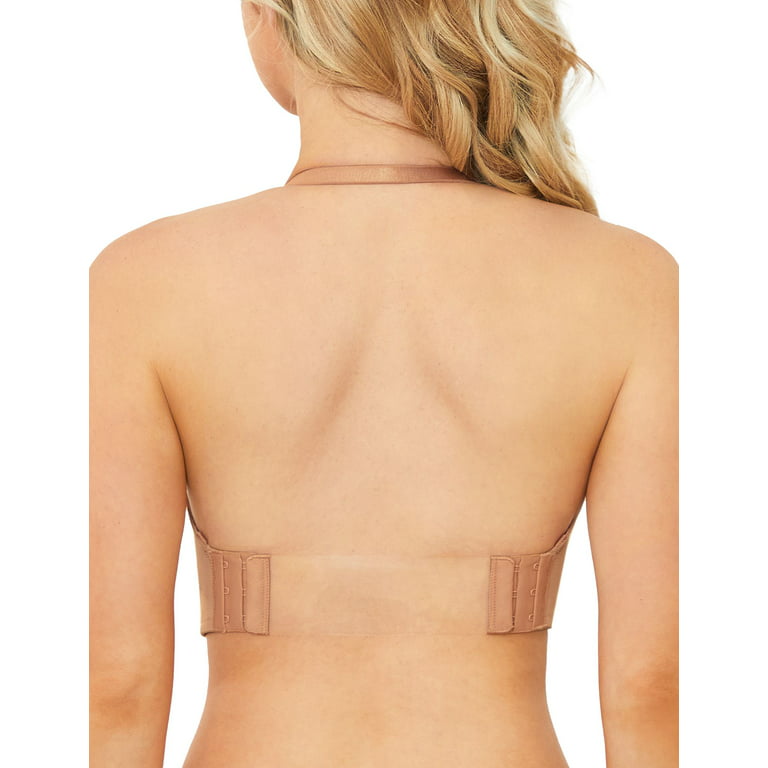 Wingslove Women's Deep Plunge Strapless bra Multiway Push up Wireless bra  Convertible Clear Back, Milk Coffee 36DD 