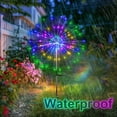 thumbnail image 3 of Christmas Solar Garden Firework Lights, GoXteam Outdoor Waterproof 2 Pack 120 LED Sparklers Solar Lights with 8 Modes for Outside Patio Backyard Yard Pathway Walkway Decorations (Colorful), 3 of 7