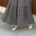 thumbnail image 5 of Boho Long Skirts for Women Hollow Out Embroidery High Waist Skirt Flowy Tiered Maxi Skirt Lightweight Vintage Fashion Skirts Business Casual Outfits Spring Summer 2026 Beach Vacation, 5 of 5