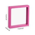 thumbnail image 2 of Uxcell Floating Thin Film Display Box, ABS Frame Case 4.33 inch x 4.33 inch x 0.79 inch Red Pack of 5, 2 of 5