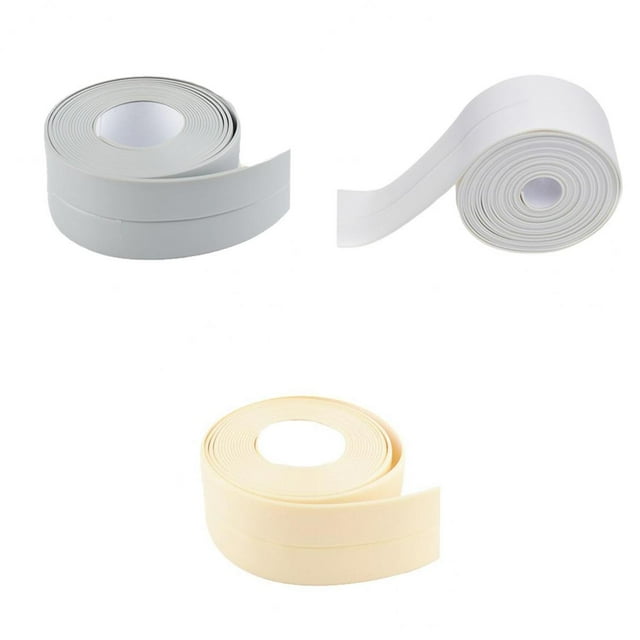 Cinta de sellado autoadhesiva perfecl de PVC 3 piezas para bañera de esquina