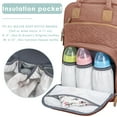 thumbnail image 6 of Baby Diaper Bag with Changing Pad, Kabaqoo Large Capacity Travel Backpack with Insulated Milk Bottle Pocket, Pink, 6 of 7
