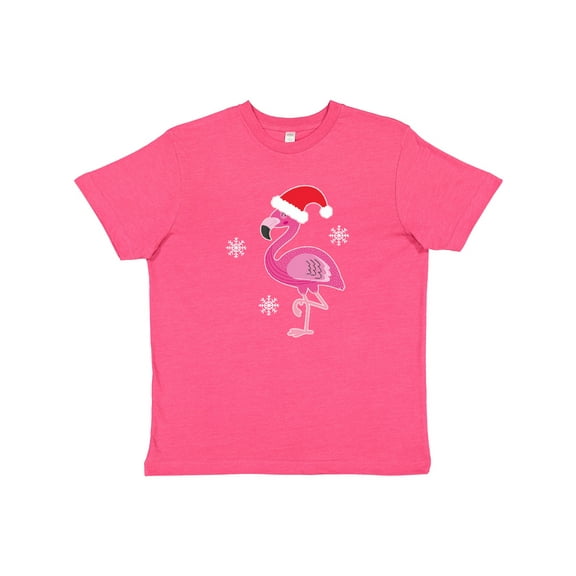 Inktastic Christmas Holiday Cute Flamingo Youth T-Shirt