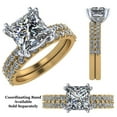 thumbnail image 3 of Princess Cut 6mm (1.50ct) Pure Brilliance Zirconia Solitaire W/Sides Engagement Ring 10k Yellow Gold Size 8, 3 of 8