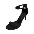 thumbnail image 2 of Zapatos de mujer Moda Color sólido Minimalistic Glitter Flock Thin Band Sexy Temperament Sandalias de tacón alto Wmkox8yii hfjk2067, 2 of 7