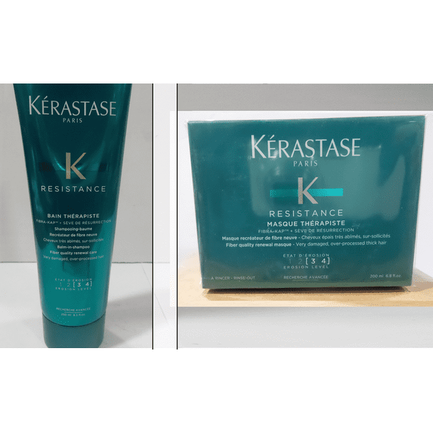 Kerastase Kerastase Resistance Bain Therapiste 8 5 Oz Masque Therapiste 6 8 Oz Set Pack Of 2 Walmart Com Walmart Com