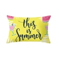 thumbnail image 1 of Pillow for Home - Hello Summer Sign Watermelon Pineapple Short Car Waist Sofa Window Throw Pillow, 1 of 4