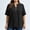 Black women plus size v neck tops a1, variant on MORESEC Women Plus Size V Neck Short Sleeve Button Down Tops Dressy Casual Blouses Loose Fit Tee Shirts for Summer Holiday Vacation Clothes, Yellow 2XL