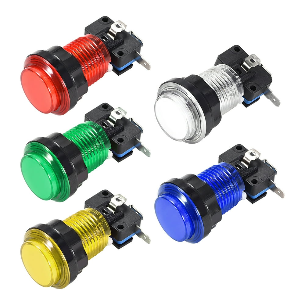 Game Push Button 33.5mm Round 12V LED Illuminated Push Button Switch