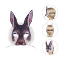 thumbnail image 2 of 1 UNID Decorativo Conejo Patrón Máscara Pascua Party Mask Mascarada Party Mask Prop, 2 of 6