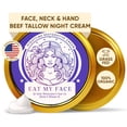 thumbnail image 1 of Eat My Face Crema facial restauradora nocturna con sebo alimentado con pasto, crema hidratante de noche, humectante nocturno con manteca de karité y cacao y vitamina E - 4.0 fl oz, 1 of 5
