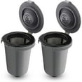 thumbnail image 1 of Reusable Filter Cups for Cuisinart Coffee Makers, Compatible with Cuisinart #SS-RFC HomeBarista - Premium Refillable Cups for Cuisinart Single Serve Coffee Machines (2 Pack with 2 Mesh Filters), 1 of 7
