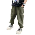 thumbnail image 5 of Pantalones largos finos de verano para niños, pantalones cortos informales transpirables antimosquitos, holgados, para niños pequeños y medianos, 5 of 5