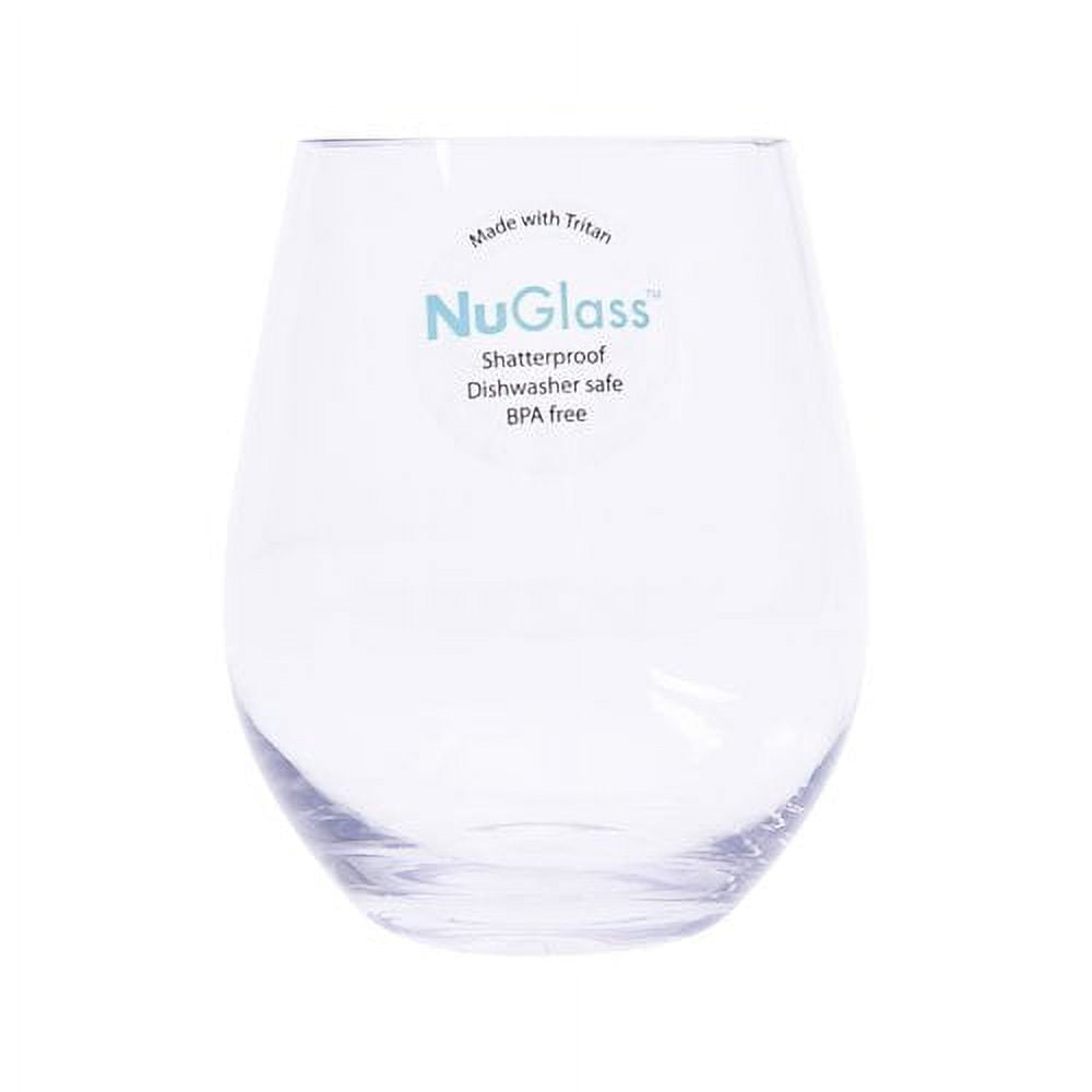 Nuglass 19oz Tritan Stemless Wine Glass, 6-Pack