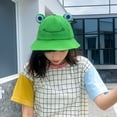 thumbnail image 2 of MesaSe Cute Frog Design Sun Protection Fisherman Hat Children Adults Outdoor Bucket Cap, 2 of 10